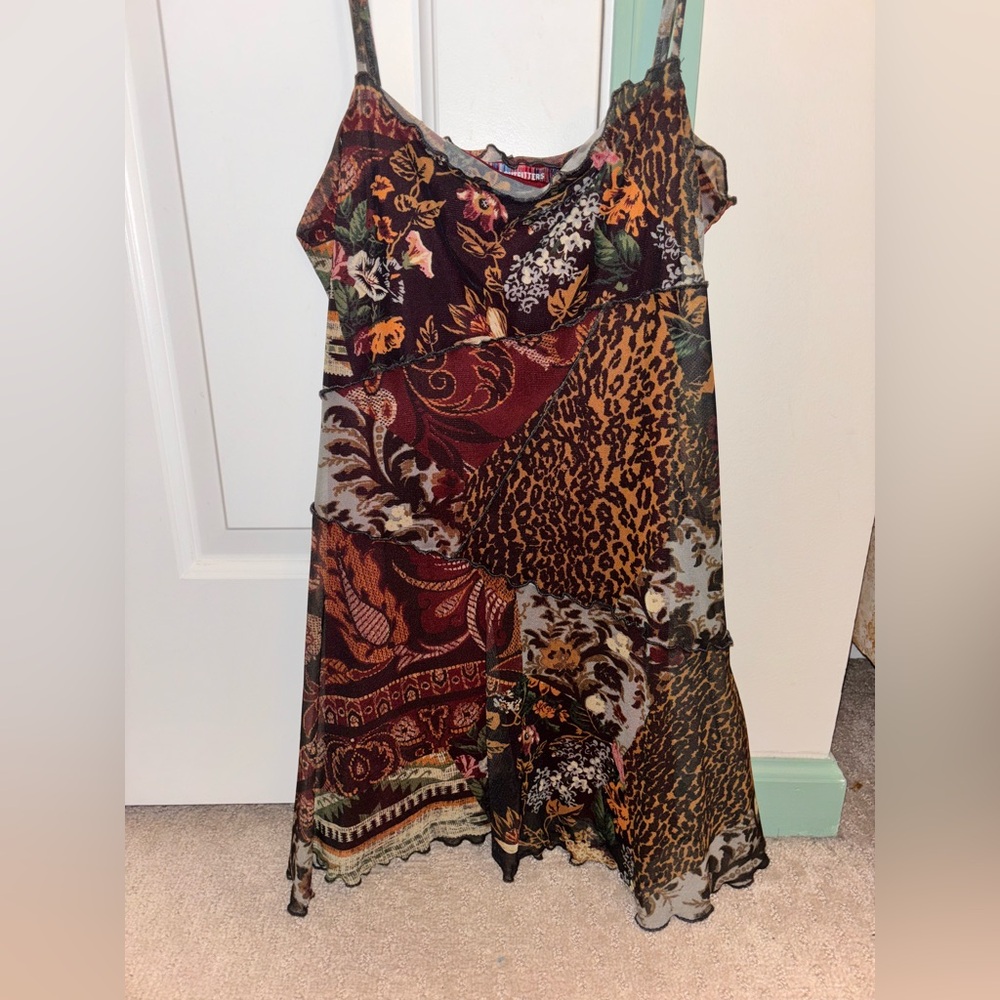Patchwork Mini Dress/ Urban Outfitters